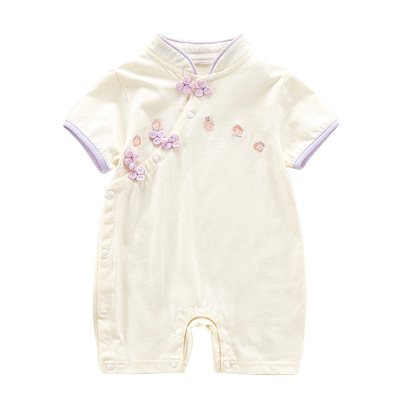 Embroidered Baby Girl One-Year-Old Children's Bodysuit Diaper Cover