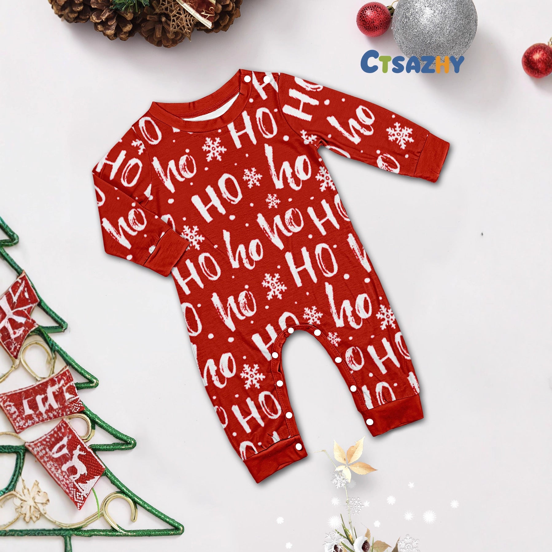 Christmas Family Matching Pajamas Set – Animal Print Parent-Child Holiday Loungewear