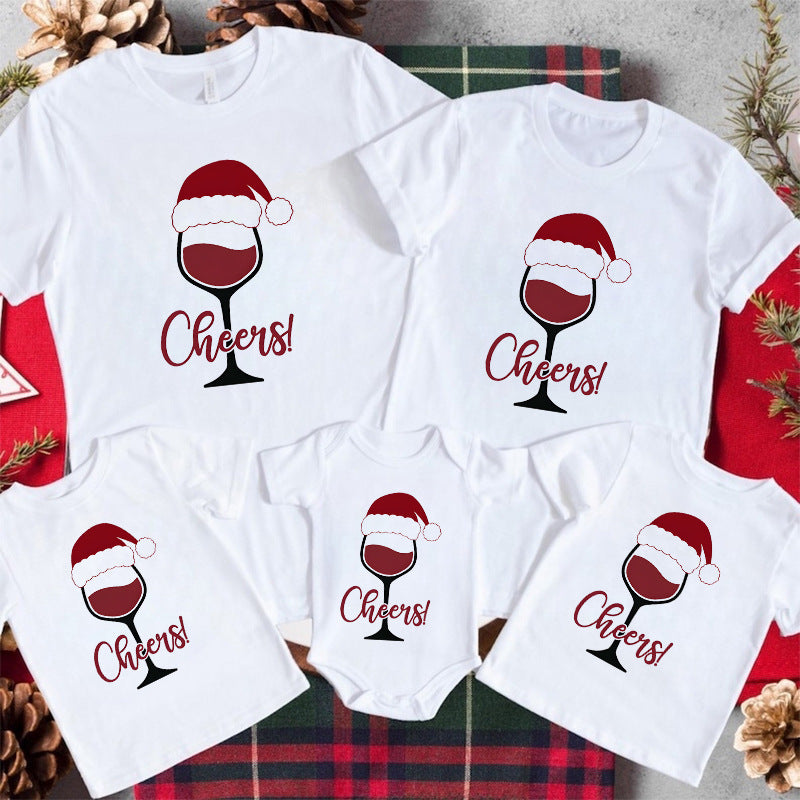 Cotton Family Matching Short Sleeve T-Shirt for Summer Family Outfits