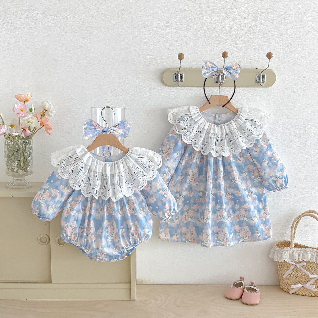 Spring New Baby Clothes Onesie for Toddlers Girl Fashionable Dress Cute Sister Outfits