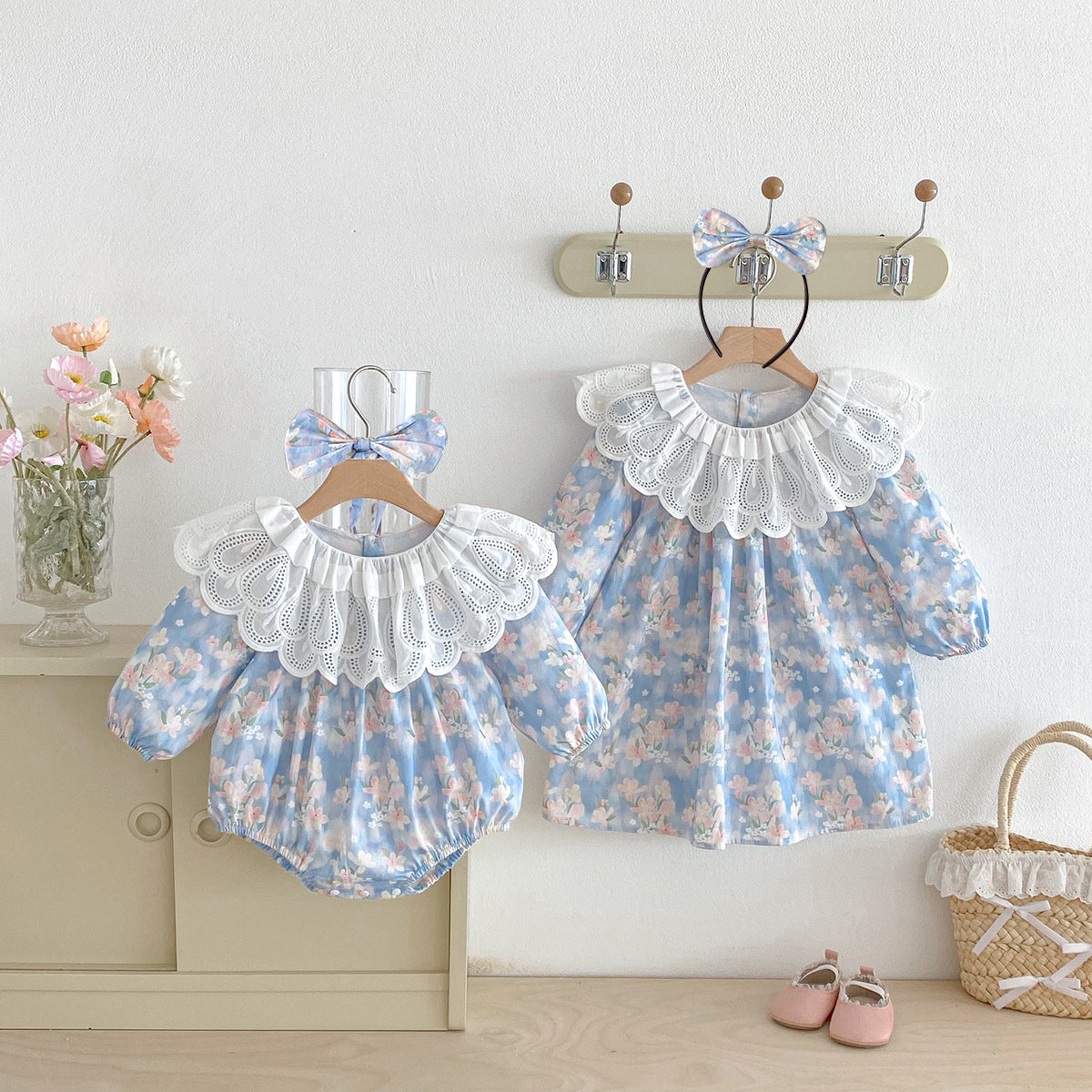 Spring New Baby Clothes Onesie for Toddlers Girl Fashionable Dress Cute Sister Outfits