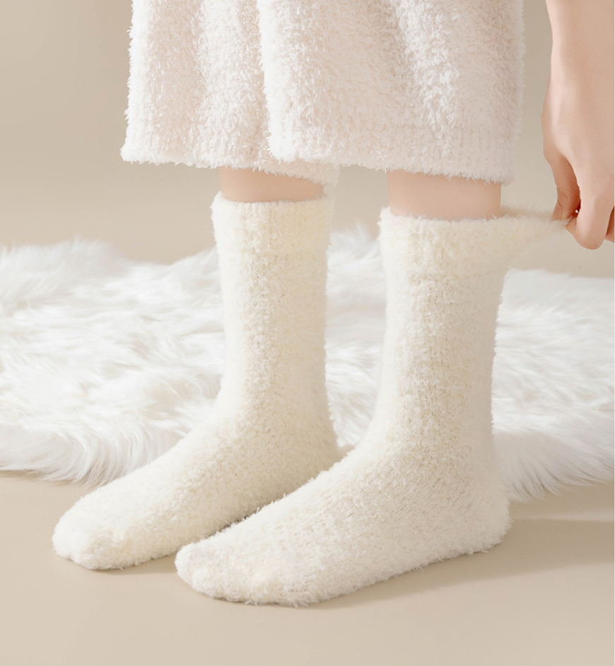 Thickened Winter Socks for Kids – Warm Mink Velvet Middle Tube Socks (Pack of 3, 5, or 10)