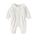 Ruffle Collar Newborn Baby Girl Romper Long Legs Clothes