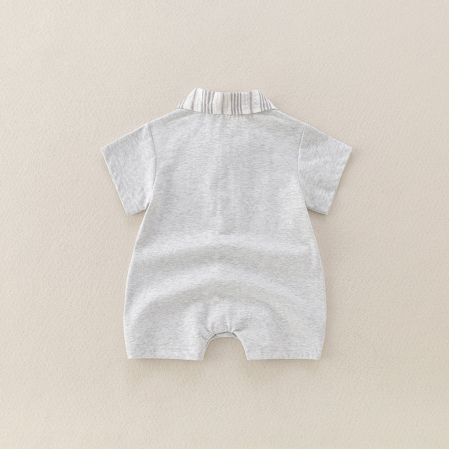Baby Cartoon Letter Short Sleeve Romper Outfit for 1-Year-Old Boy
