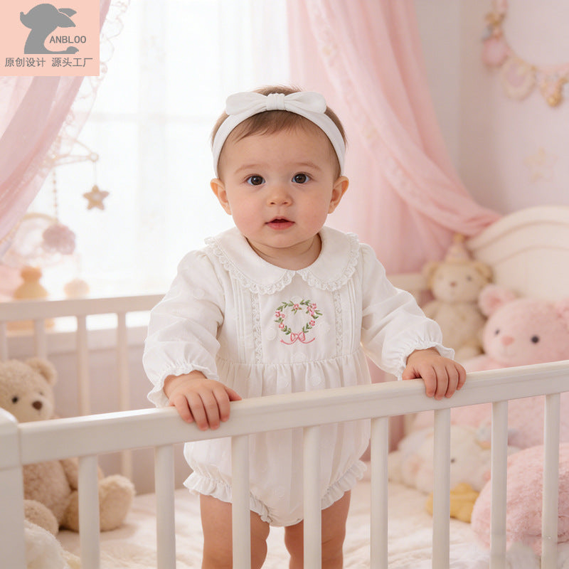 Baby Clothes Embroidered Sweet Girl Romper Baby Onesie