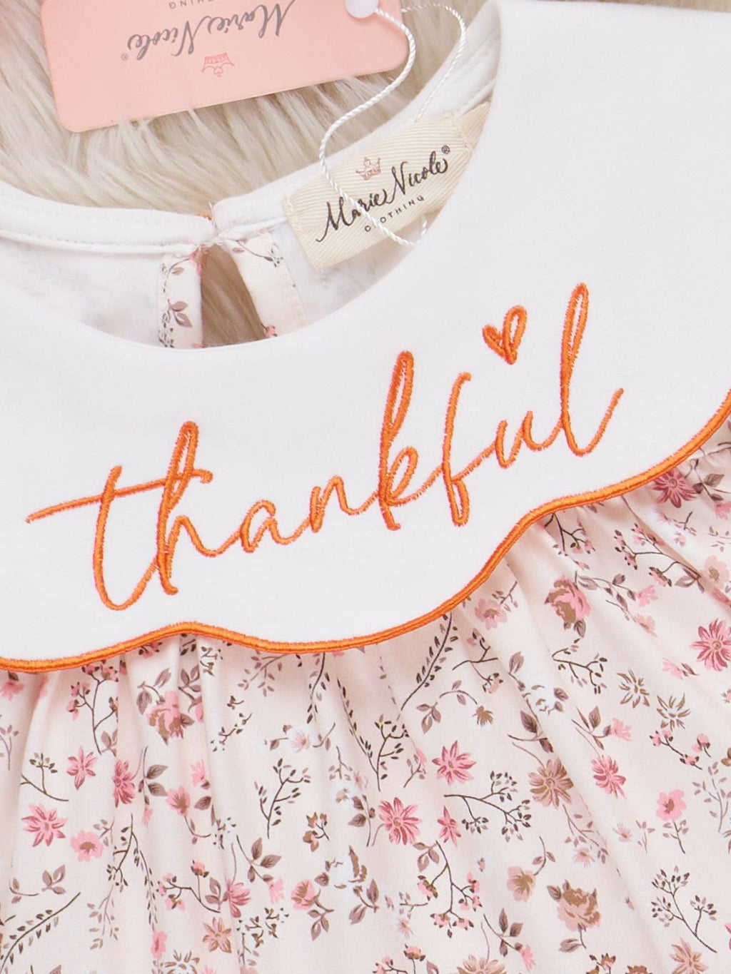 Thankful Pumpkin Embroidered Outfit: 3XL(7yrs)