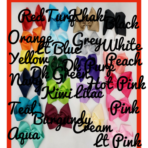 8" Hair Bows: Red