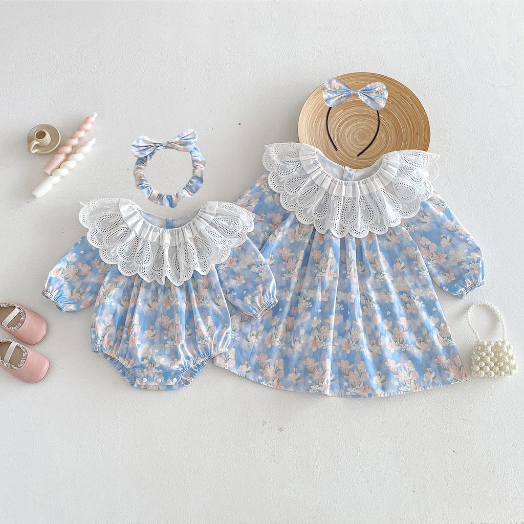 Spring New Baby Clothes Onesie for Toddlers Girl Fashionable Dress Cute Sister Outfits