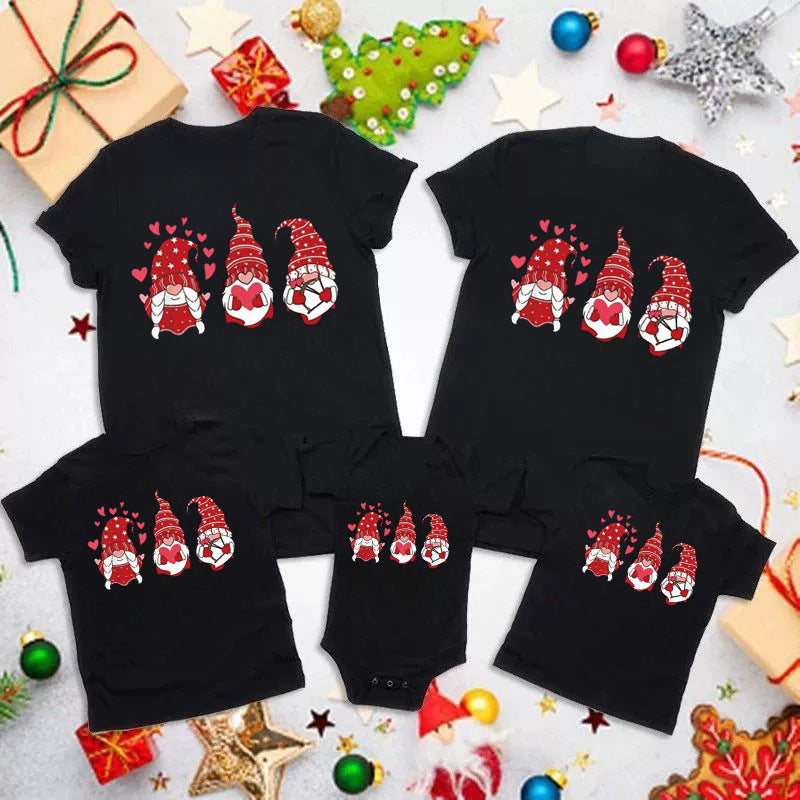 Cotton Family Matching Short Sleeve T-Shirt for Summer Family Outfits