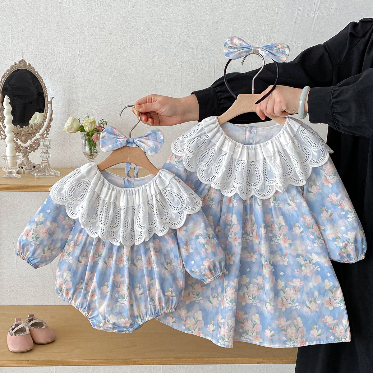 Spring New Baby Clothes Onesie for Toddlers Girl Fashionable Dress Cute Sister Outfits