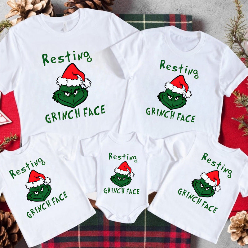 Cotton Family Matching Short Sleeve T-Shirt for Summer Family Outfits
