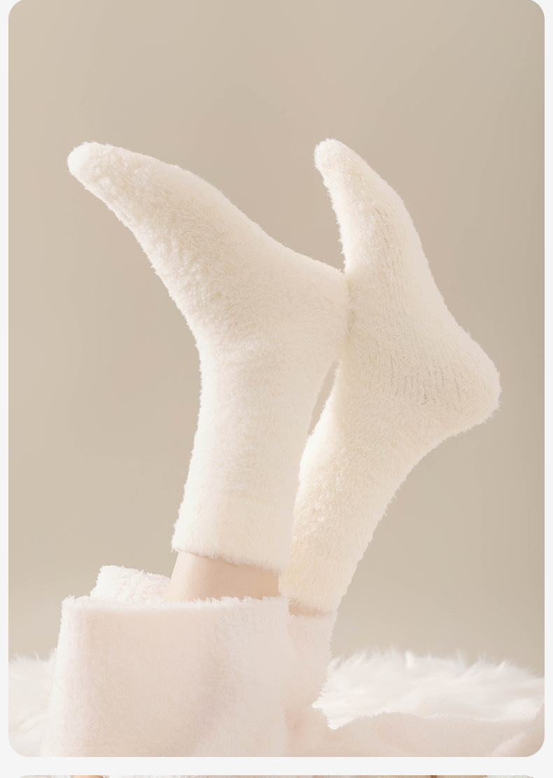Thickened Winter Socks for Kids – Warm Mink Velvet Middle Tube Socks (Pack of 3, 5, or 10)