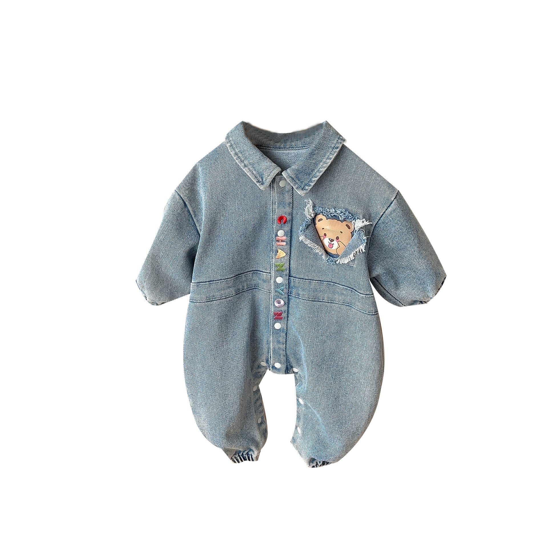 Denim Romper 0-1 Year Baby Clothes A Class Crawling Suit Boy Outfit