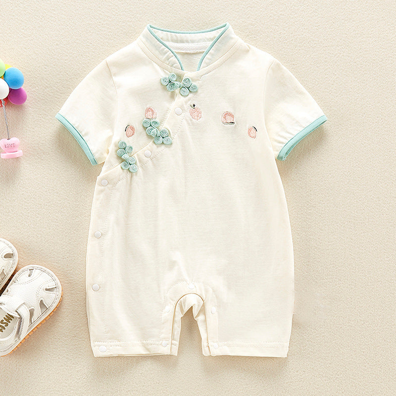 Embroidered Baby Girl One-Year-Old Children's Bodysuit Diaper Cover
