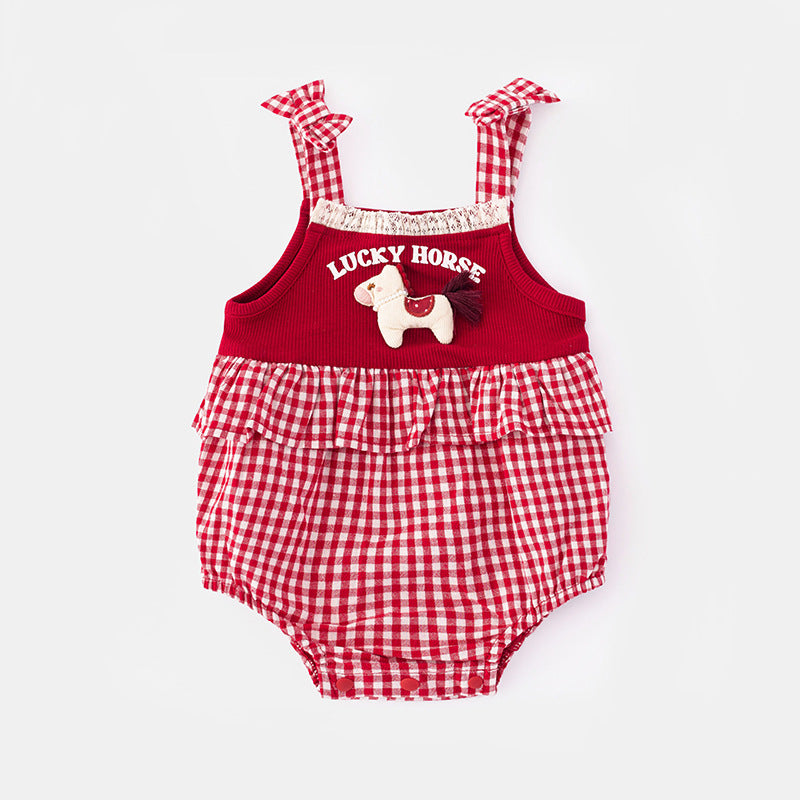 Newborn Baby Clothes Infant Romper Summer Baby Girl Onesie Small Age Harajuku Style