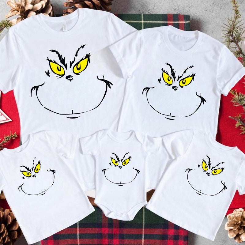 Cotton Family Matching Short Sleeve T-Shirt for Summer Family Outfits